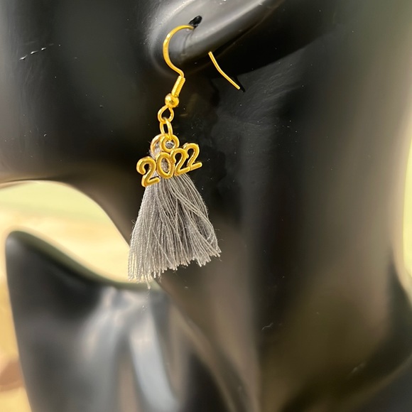 Graduation Gifts 2022 Grey Tassel Earrings - Picture 1 of 5